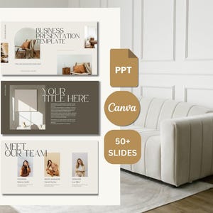 Minimal, Modern, Beige Business Presentation PowerPoint Template | PowerPoint, Google Slides & Keynote