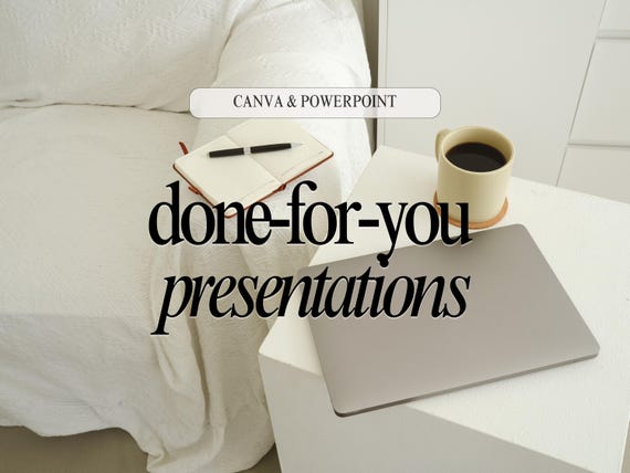 Done-for-You Business Presentation & Investor Deck Design | Wellness, Beauty, Creatives, Coaches | Canva PPT