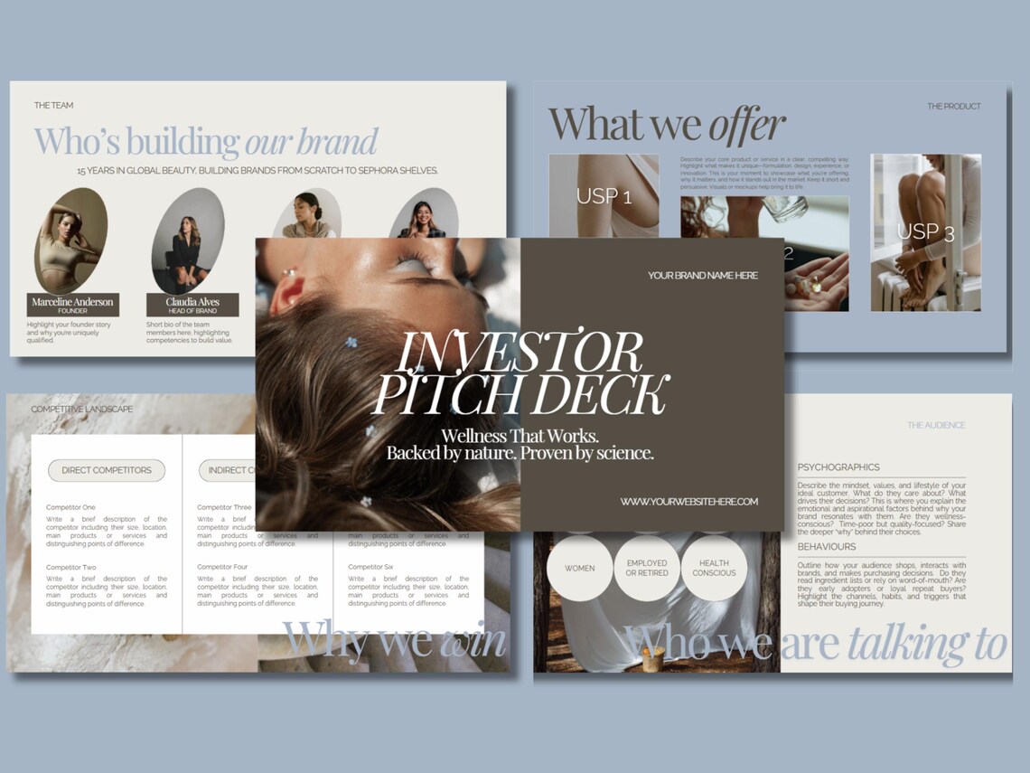 Wellness Startup Pitch Deck | Powerpoint & Canva Template | Investor ...