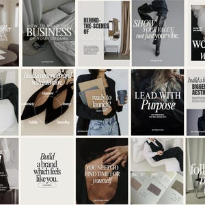 Personal Brand Instagram Template Social Media Kit for Social Media Manager Instagram Post Canva Branding Kit Modern Luxury Instagram