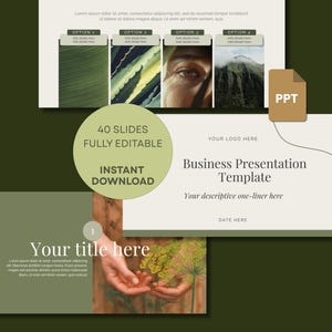 Minimal, Modern, Business Presentation PowerPoint Template | 40+ Unique slides | PowerPoint, Google Slides & Keynote