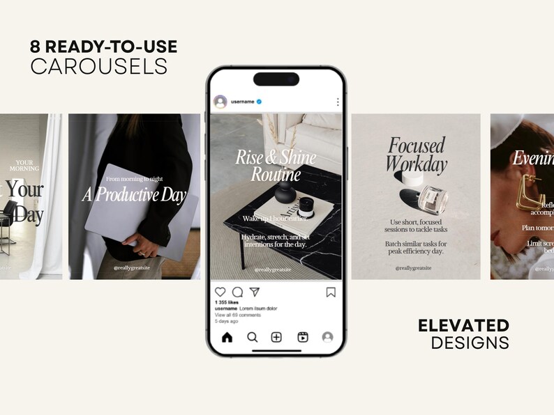 Personal Brand Instagram Template Social Media Kit for Social Media Manager Instagram Post Canva Branding Kit Modern Luxury Instagram