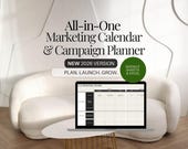 2026 Marketing Calendar Template | Campaign Planner | Content Calendar | Google Sheets & Excel