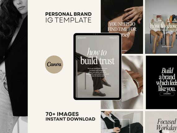 Instagram Template Kit | 70+ Canva Posts for Personal Branding