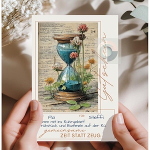 Voucher Time instead of Stuff | digital PDF voucher | time together | gift idea | thank you | instant download for printing