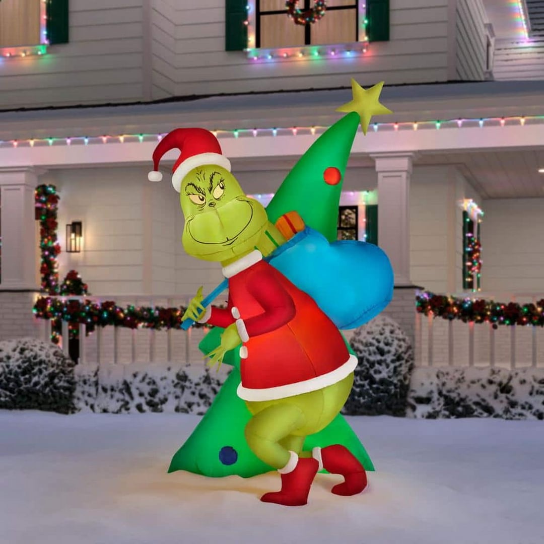 9 Ft. LED Grinch Steal Christmas Inflatable Grinch Christmas Etsy UK