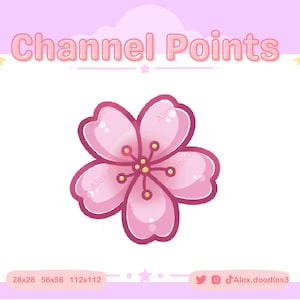 Sakura Flower (Pink) Channel Points for Twitch | Twitch Channel Point Icon | Twitch Emotes | Stream Emotes | Channel Point Redeem