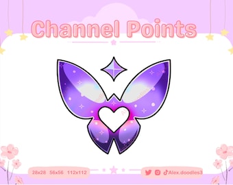Icona punti canale Twitch Valo Clove Butterfly / Icona punti canale Twitch / Emote Twitch / Emote streaming / Riscatta punti canale