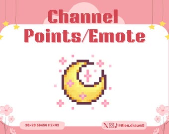 Punti Canale Luna per Twitch / Icona Punto Canale Twitch / Emote Twitch / Emote Stream / Riscatta Punti Canale