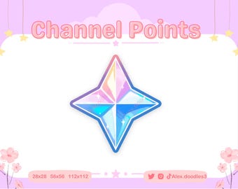 Icona punti canale Twitch Primogem / Emote Genshin Impact / Premi streaming / Grafica Twitch / Emote Twitch / Riscatto punti canale