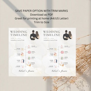 Wedding Day Timeline Template, Editable Wedding Timeline, Wedding ...