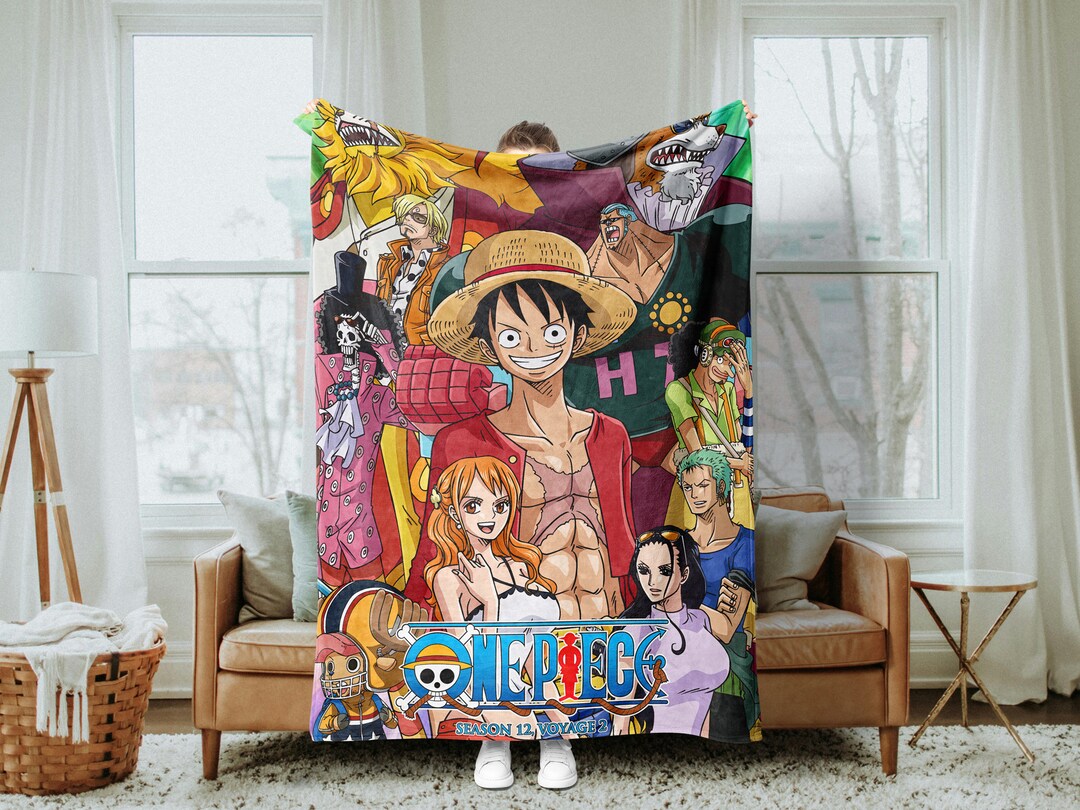 One Piece Blanket Anime Tapestry Throw Anime Blanket Anime Etsy