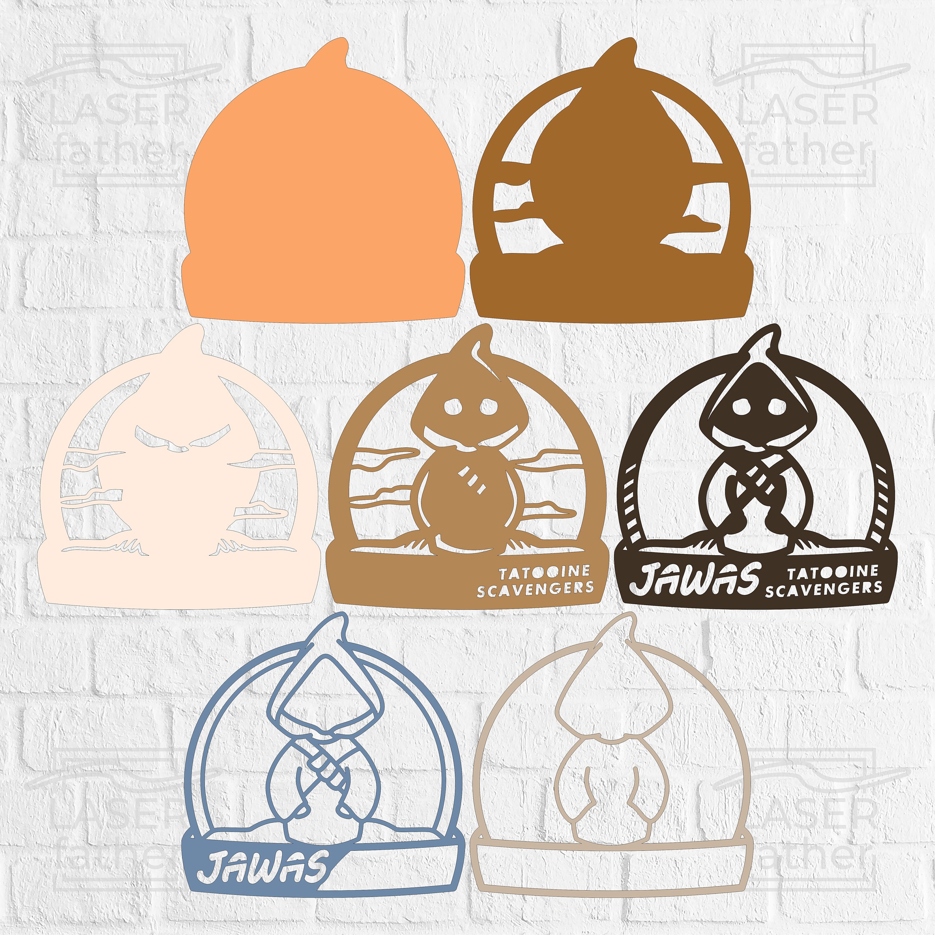 Jawa SVG, Tatooine Scavengers, Laser Ready DXF Files, Star Wars Layered ...