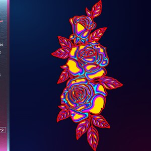 Flowers 3D Layered SVG File, Instant Download files png ai cdr dxf dwg eps, Rose Art, Mandala Laser Cut File