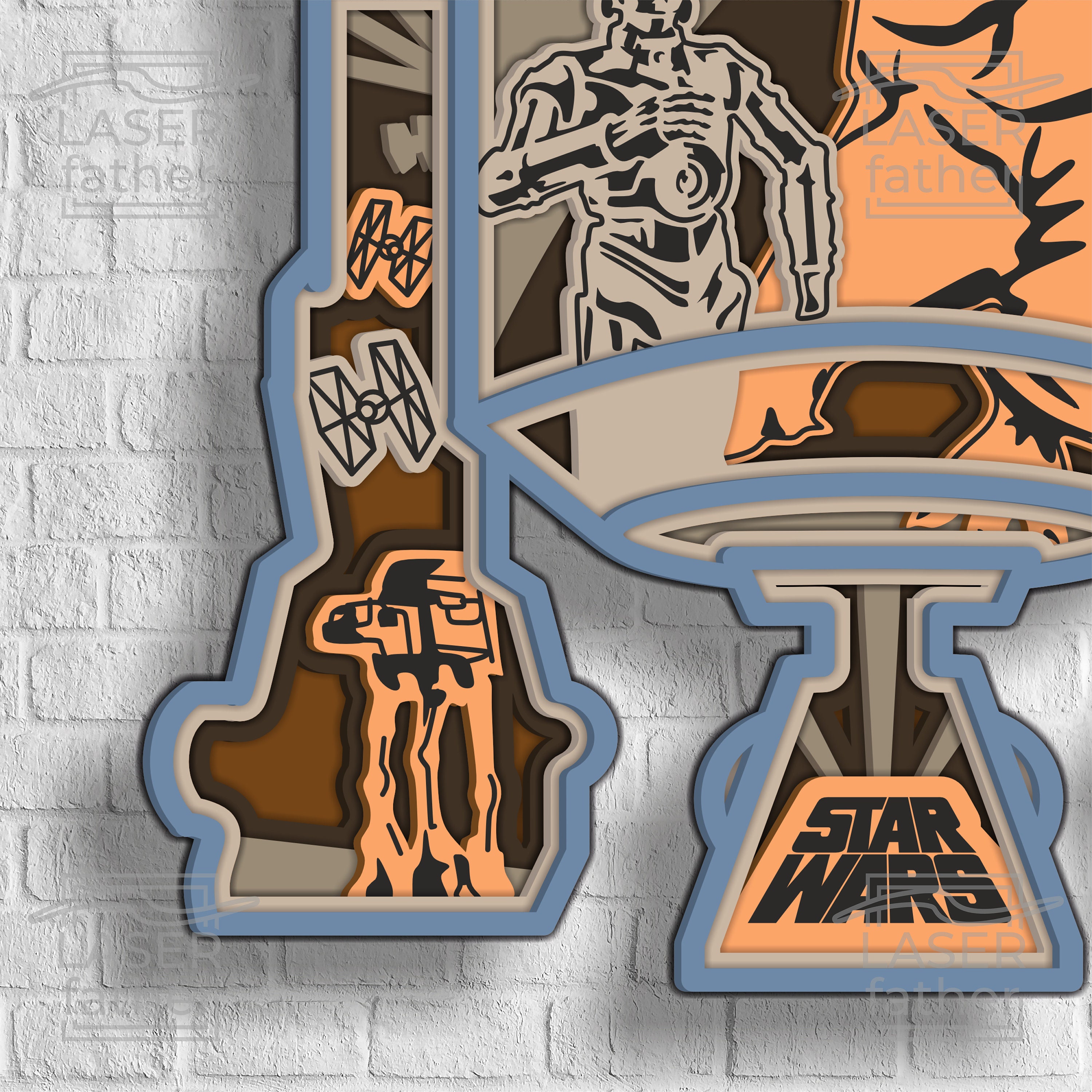 R2D2 SVG, Star Wars Droid, Darth Vader Laser Cut, Yoda, C3PO SVG