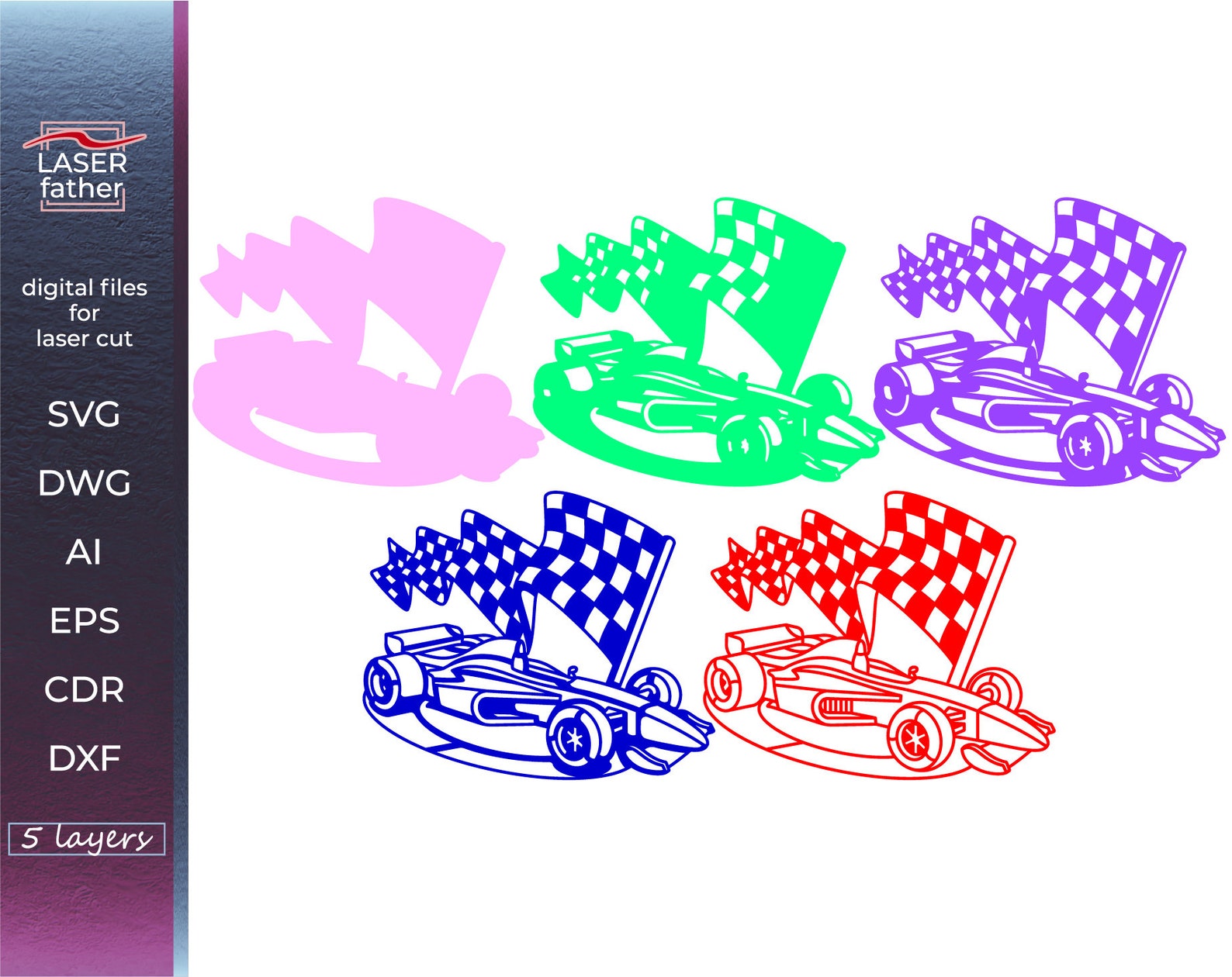 Jdar Racing Svg 3D Race SVG Layered Design, Digital Download Files Png Ai Cdr Dxf Dwg ...