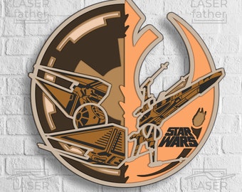 Rebel Empire Logo, Choose Wisely SVG, Star Wars Laser Cut Files, Jedi, Sith, Digital Download, Cricut Crafts, Glowforge Template