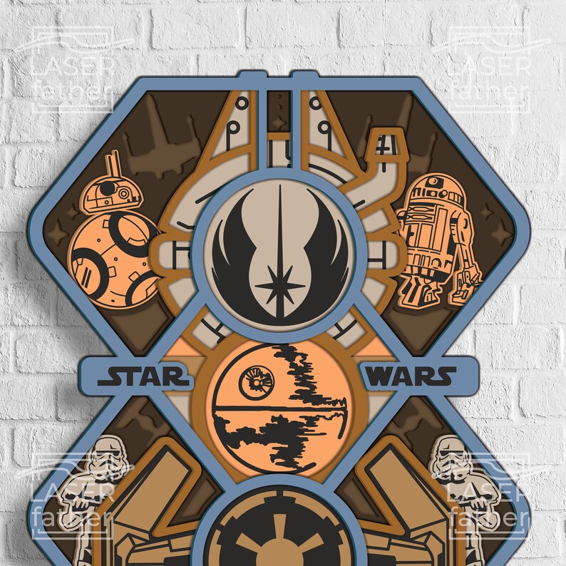 Jedi Order, Sith Empire, Multilayer SVG, Laser Cut Design, Star Wars ...