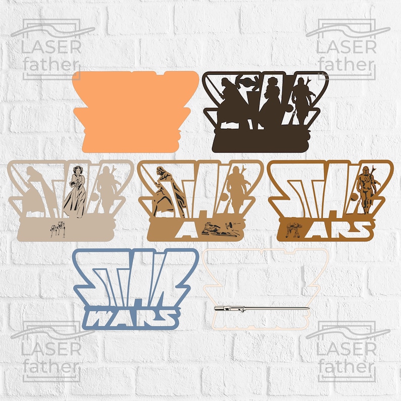 Star Wars SVG Files, Laser Cutting Templates, Plywood Multilayer Design ...