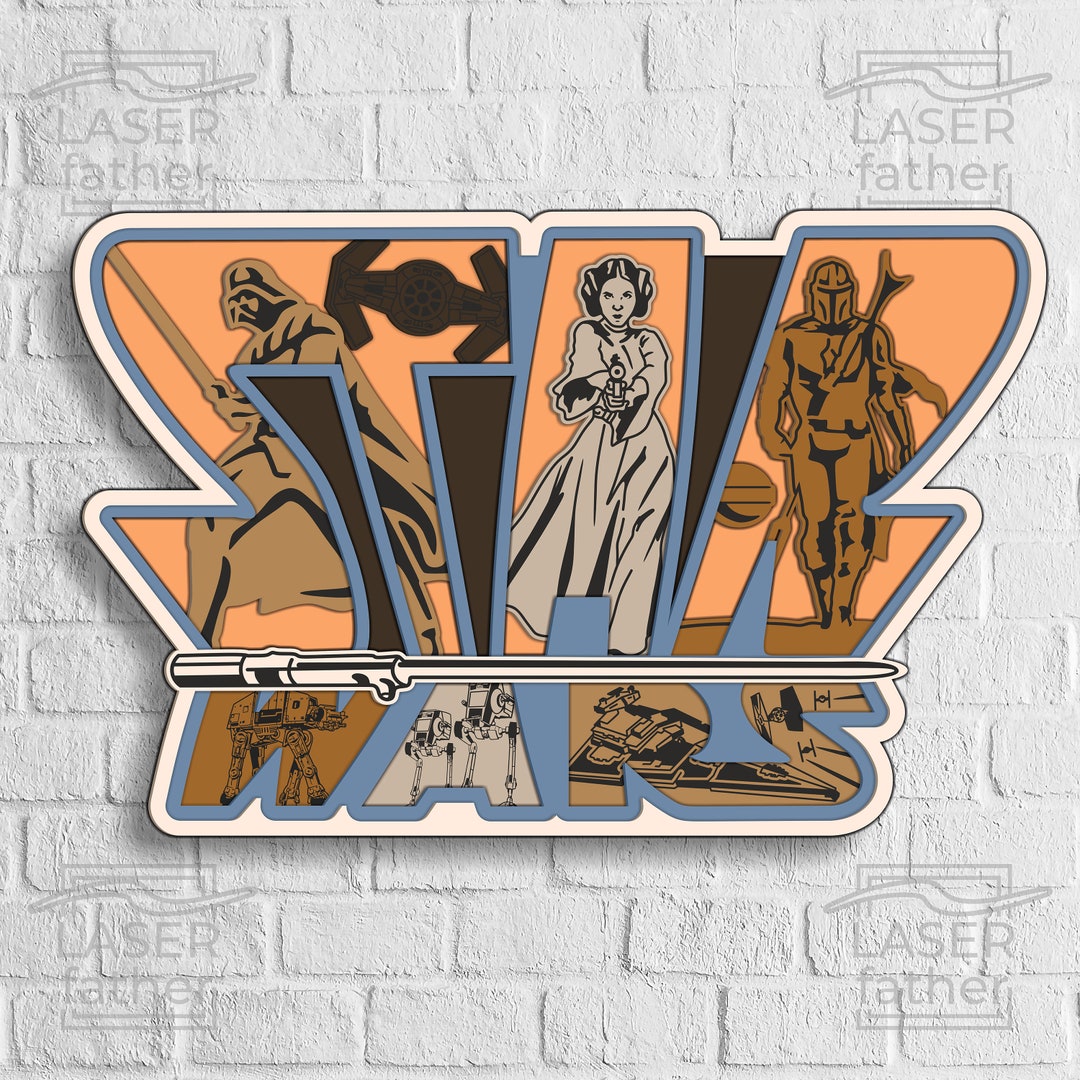 Star Wars SVG Files, Laser Cutting Templates, Plywood Multilayer Design ...