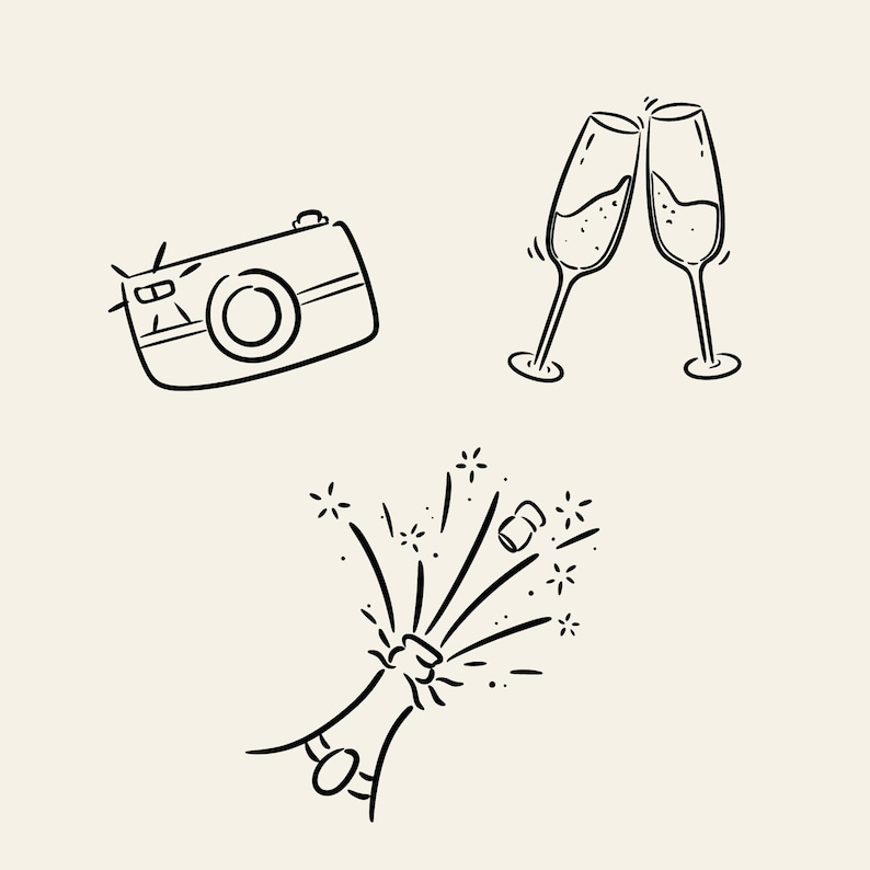 Hand drawn graduation clipart set with caps, diplomas, confetti and celebration elements