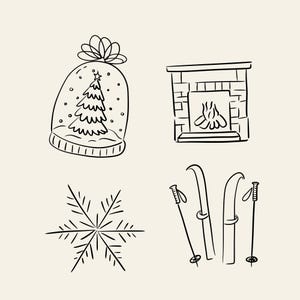 100 hand-drawn everyday life cliparts featuring cute doodle-style illustrations of daily objects like coffee, books, travel, food, plants, and cozy home items. Perfect for planners, stickers, and digital projects.