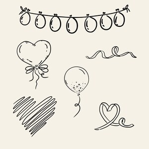 Minimal hand-drawn baby doodle clipart set featuring cute baby elements like bottles, pacifiers, onesies, toys, clouds, and stars. Perfect for baby shower invitations, gender reveal designs, nursery wall art, and printable projects.