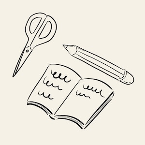 100 hand-drawn everyday life cliparts featuring cute doodle-style illustrations of daily objects like coffee, books, travel, food, plants, and cozy home items. Perfect for planners, stickers, and digital projects.