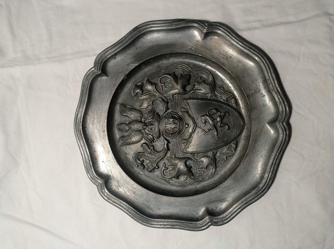 Vintage Pewters Coat of Arms Wall Hanging Etsy