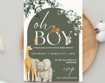 Oh boy! Baby shower invitation