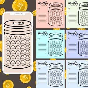 Budget Planner Printable PDF | Monthly Money Tracker | Expense Tracker | Savings Challenge | Digital Download image 2