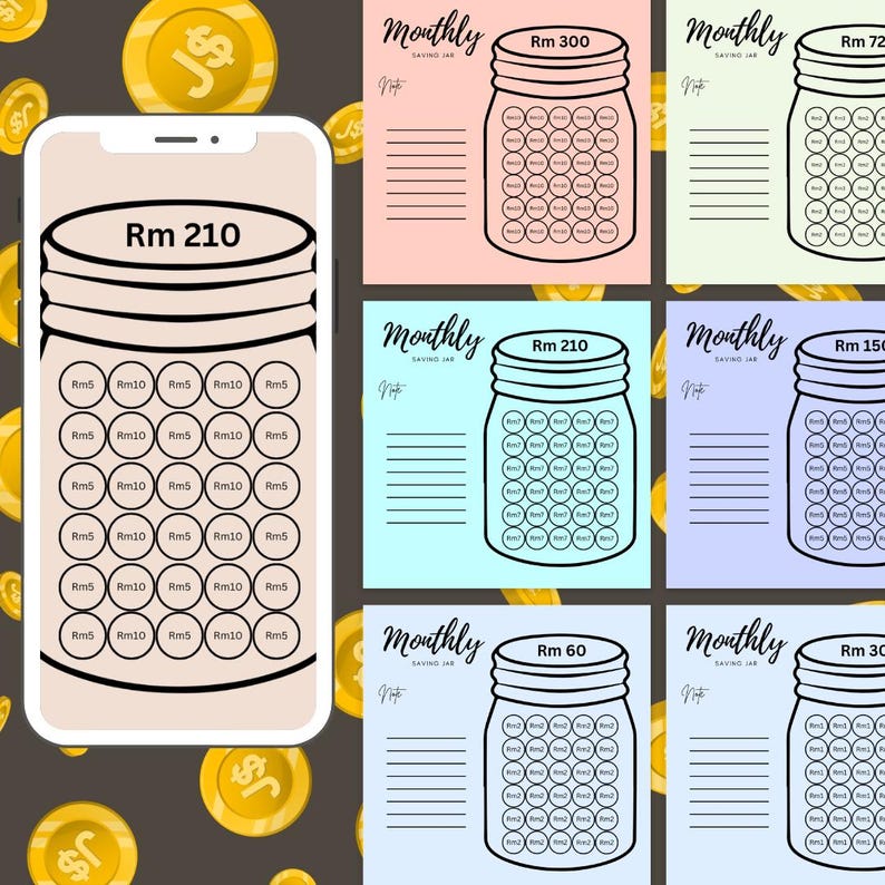 Budget Planner Printable PDF | Monthly Money Tracker | Expense Tracker | Savings Challenge | Digital Download image 2