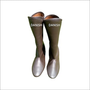 Handmade Medieval Leather Boots pair new Leather long pull on boots footwear pair new