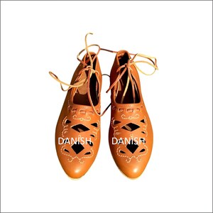 Handmade Roman Leather Lace Valley Shoes Pair Leather Lace Shoes footwear Pair new