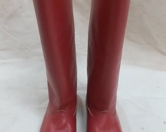 Leather long boots pair Handmade Leather pull up boots footwear pair new