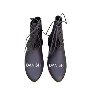 Handmade Viking Leather Lace boots Pair Leather Lace Boots Footwear Pair New