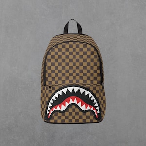 Hai Rucksack SprayGround Style | Haie in Paris Tasche | Haifischzähne Rucksack | Trendige Schultasche