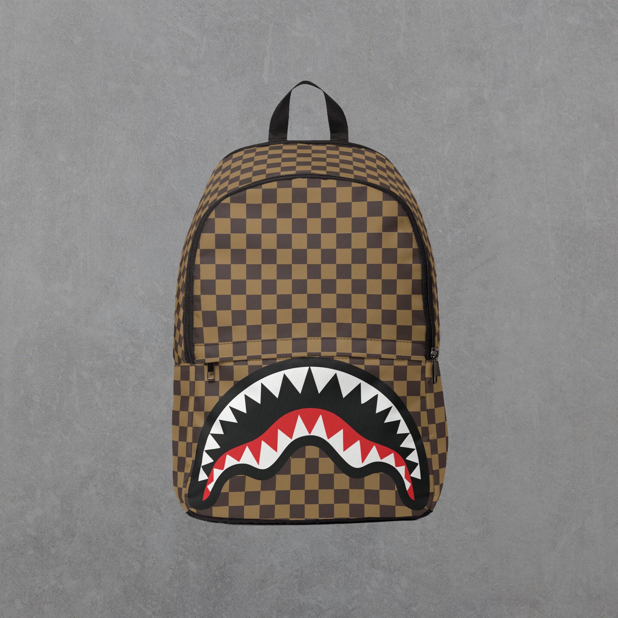 Pelle Vegana Zaino Con Bocca Di Squalo Zaino Sprayground In Pelle Vegana Con Bocca Squalo Beige