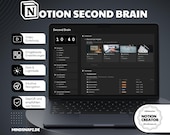 Notion Lebensplaner / Notion Second Brain Deutsch / Notion Organizer Deutsch / Notion Template Deutsch / All In One Notion Dashboard