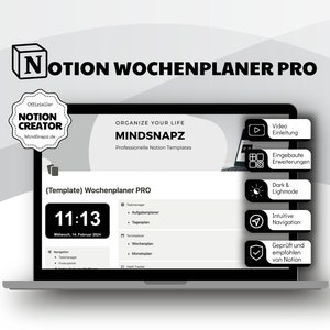 Effective time and finance management with Notion, Notion all in one dashboard, Notion dashboard, Notion template German, Notion template