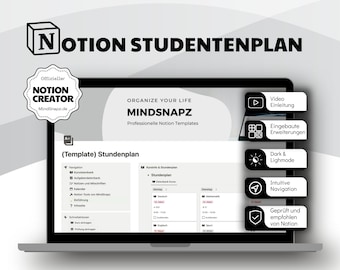 Notion Timetable Template / Notion Template / Notion Template German / Notion Template / Notion Dashboard