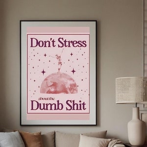 Don&#39;t Stress Poster - Motivational Retro Skeleton