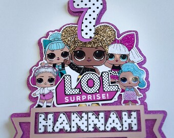 Dolls inspired personalised cake toppers birthday cake party