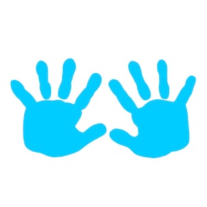 Baby Hands, Blue Hands, PNG, Kids  prints PDF, Hands JPG, Hands Clipart, Hands Silhouette, Cricut Silhouette Cut Files, Digital