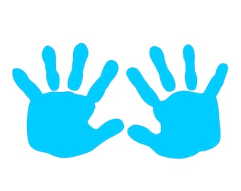 Blue Baby Hands Clipart, Kids Prints (Digital Download)