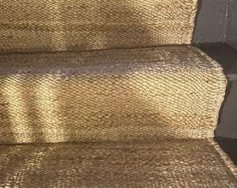 2,5 x 20 natuurlijke jute hennep loper eco-vriendelijke pure veganistische hennep jute loper traploper aangepast formaat beschikbaar jute loper vloerkleed op maat