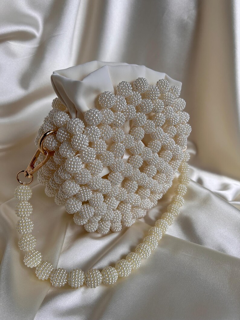 Pearl Beaded Bag, Pearl Clutch Bag, Evening Bag, Handmade Pearl Clutch — free download