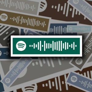 Personalisierter benutzerdefinierter Spotify scannbarer Vinyl-Aufkleber - Code Link und Logo - Geschenk - Winter / Weihnachten (Massenrabatte verfügbar!)