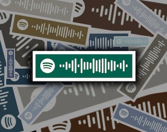 Personalised Custom Spotify Scannable Vinyl Decal Sticker - Code Link and Logo - Gift - Winter / Christmas