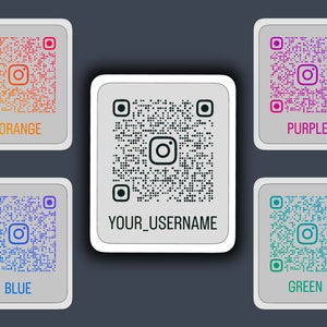 Personalisierte benutzerdefinierte Instagram scannbare QR-Code-Vinyl-Aufkleber-Aufkleber - ästhetisches Geschenk-Design - Werbung und Networking (Massenrabatte verfügbar!)